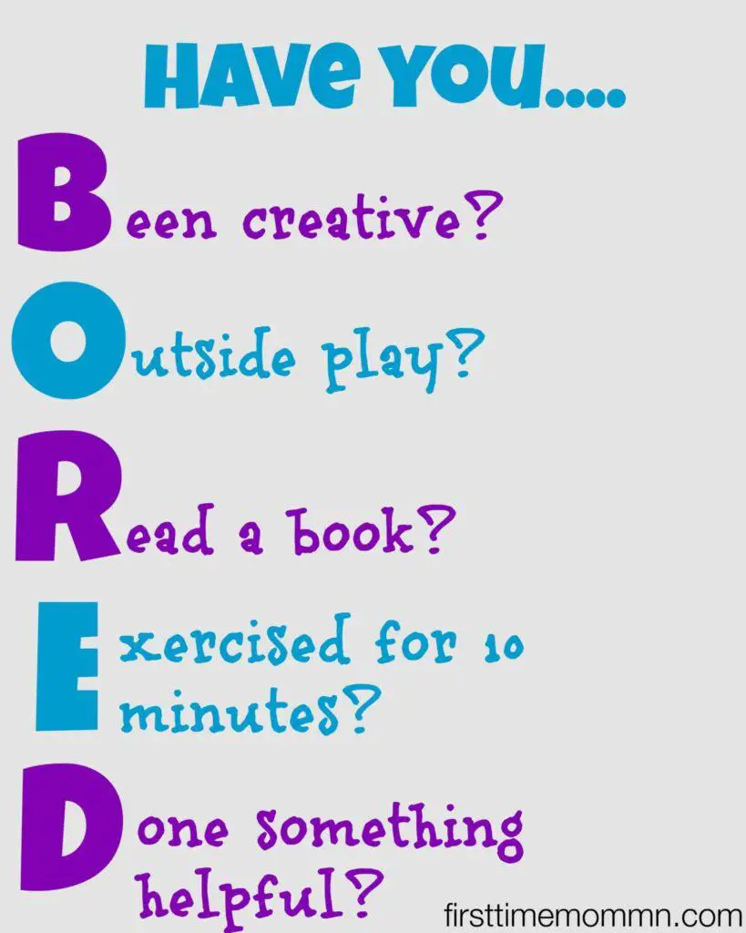 BORED Summer Printable