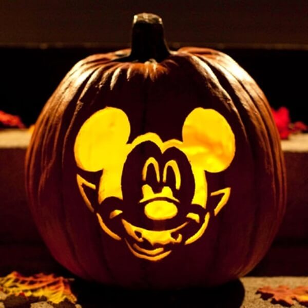Mickey Mouse Pumpkin Carving template