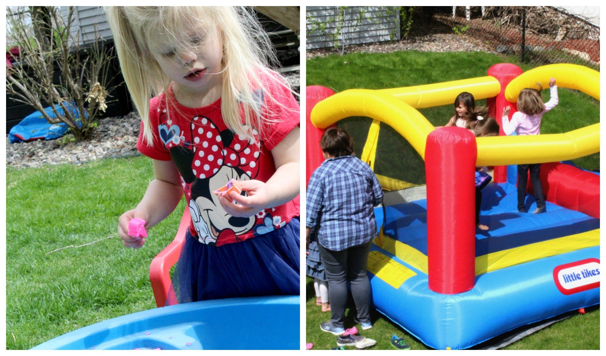 How to Throw a Disney Party with Minimal Crafting Skills Entertainment Bounce House and Kinetic Sand