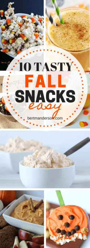 10 tasty, easy fall snacks that you will love. Perfect for entertaining! #snacks #fall