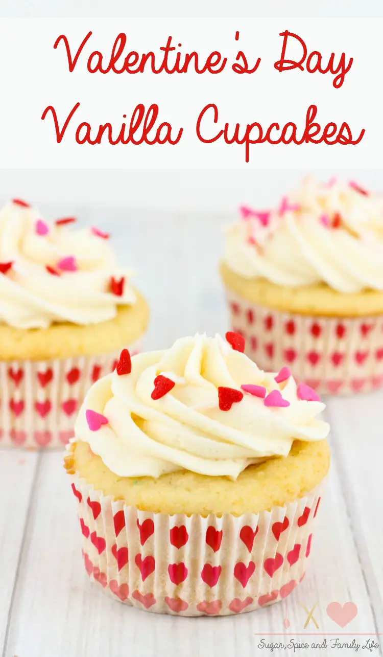Valentines Day Vanilla Cupcakes
