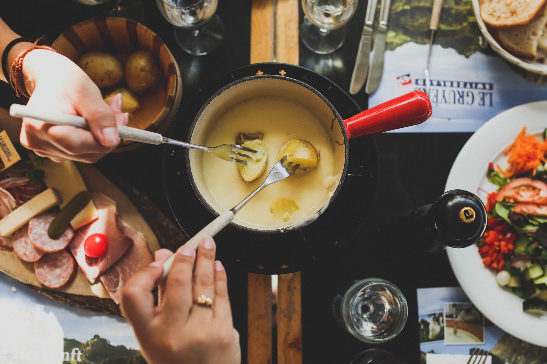 Fondue party for moms night in