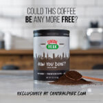 Coffee tin from Central Perk coffee, coffee captions for instagram